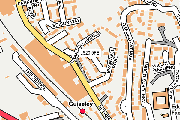 LS20 9FE map - OS OpenMap – Local (Ordnance Survey)