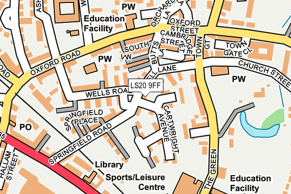 LS20 9FF map - OS OpenMap – Local (Ordnance Survey)