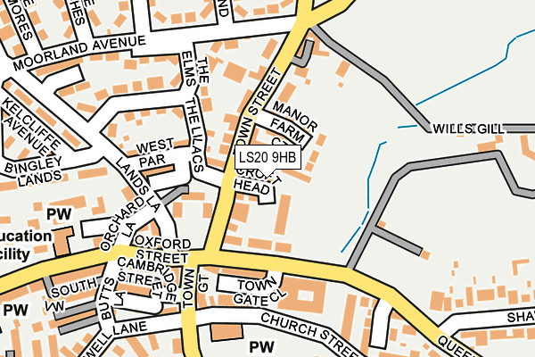 LS20 9HB map - OS OpenMap – Local (Ordnance Survey)