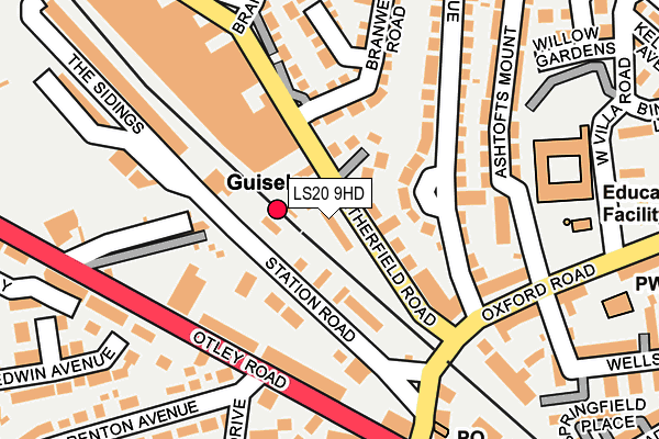 LS20 9HD map - OS OpenMap – Local (Ordnance Survey)
