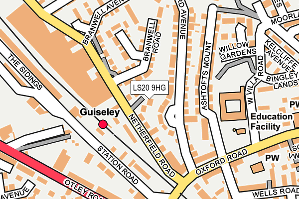 LS20 9HG map - OS OpenMap – Local (Ordnance Survey)