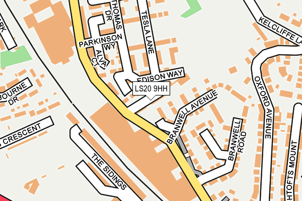 LS20 9HH map - OS OpenMap – Local (Ordnance Survey)