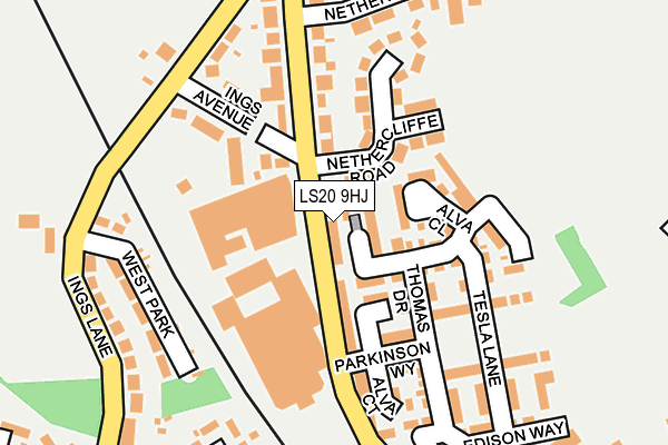 LS20 9HJ map - OS OpenMap – Local (Ordnance Survey)