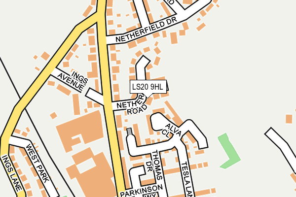 LS20 9HL map - OS OpenMap – Local (Ordnance Survey)