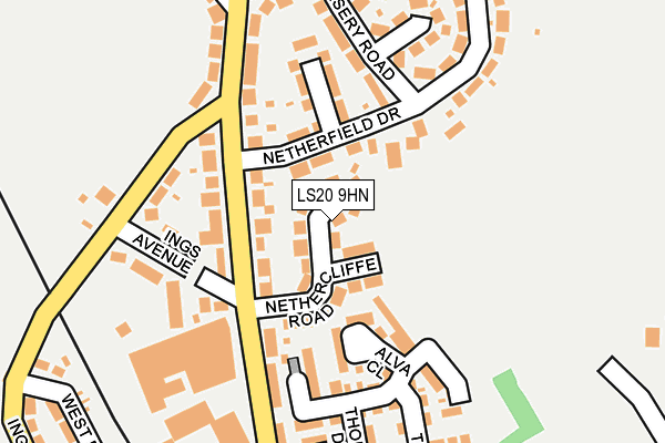 LS20 9HN map - OS OpenMap – Local (Ordnance Survey)