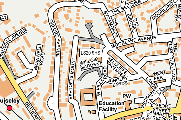 LS20 9HS map - OS OpenMap – Local (Ordnance Survey)