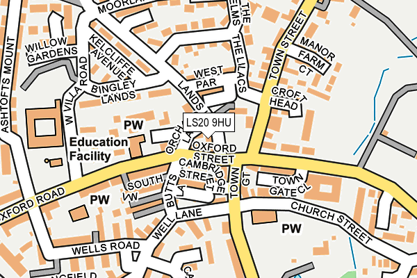 LS20 9HU map - OS OpenMap – Local (Ordnance Survey)