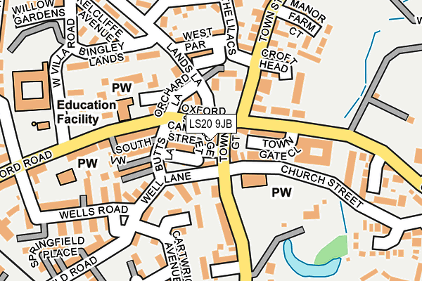 LS20 9JB map - OS OpenMap – Local (Ordnance Survey)