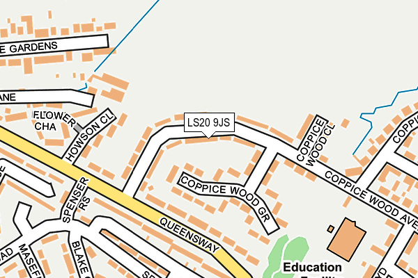 LS20 9JS map - OS OpenMap – Local (Ordnance Survey)