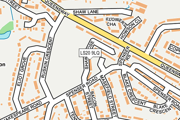 LS20 9LQ map - OS OpenMap – Local (Ordnance Survey)