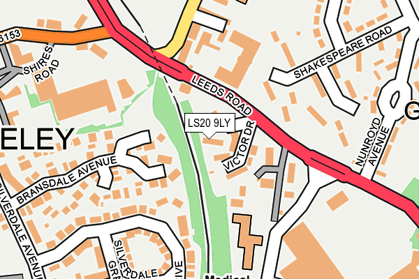 LS20 9LY map - OS OpenMap – Local (Ordnance Survey)