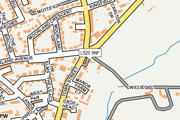 LS20 9NF map - OS OpenMap – Local (Ordnance Survey)