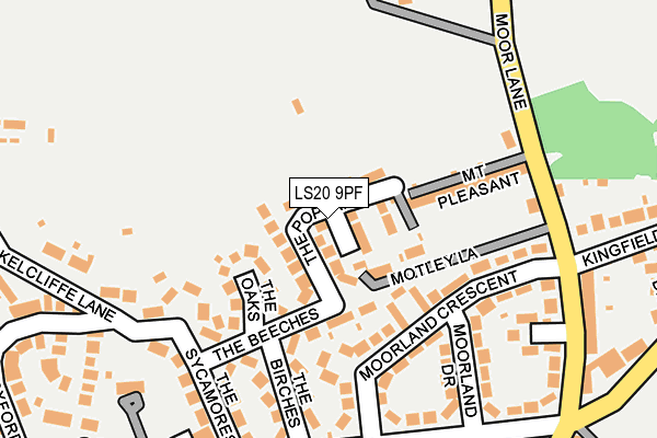 LS20 9PF map - OS OpenMap – Local (Ordnance Survey)