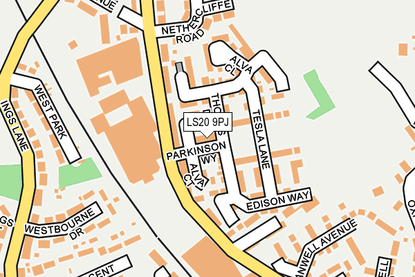 LS20 9PJ map - OS OpenMap – Local (Ordnance Survey)
