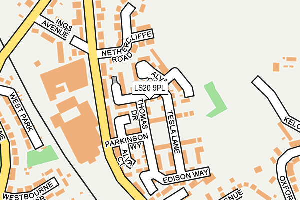 LS20 9PL map - OS OpenMap – Local (Ordnance Survey)