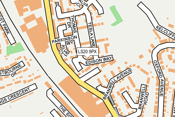 LS20 9PX map - OS OpenMap – Local (Ordnance Survey)