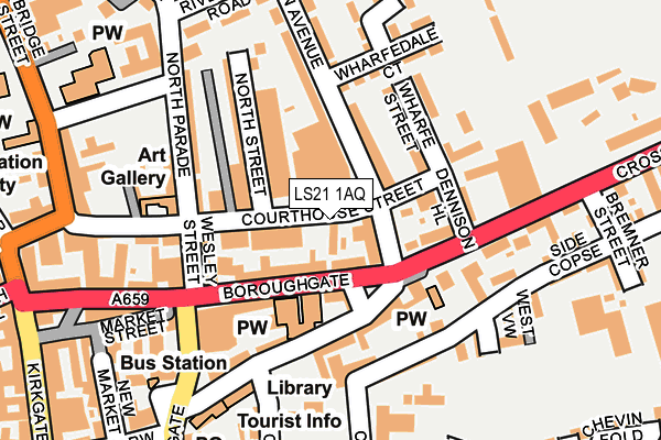 LS21 1AQ map - OS OpenMap – Local (Ordnance Survey)
