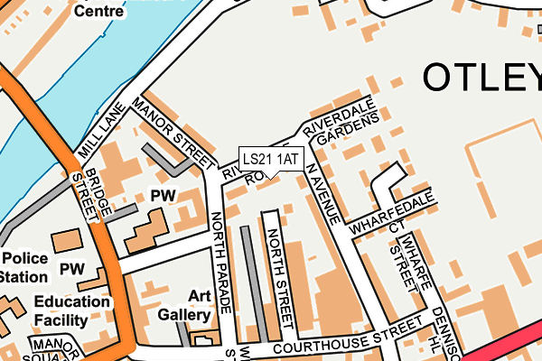 LS21 1AT map - OS OpenMap – Local (Ordnance Survey)