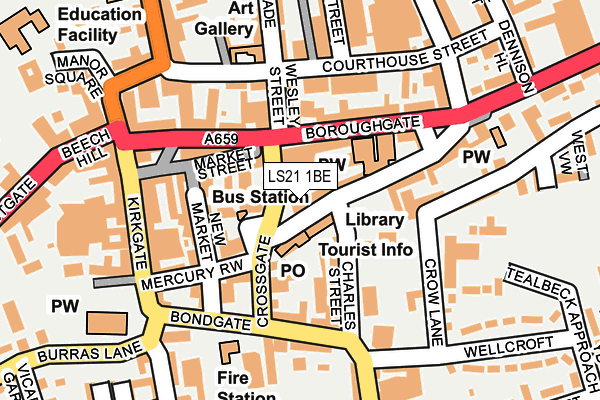 LS21 1BE map - OS OpenMap – Local (Ordnance Survey)