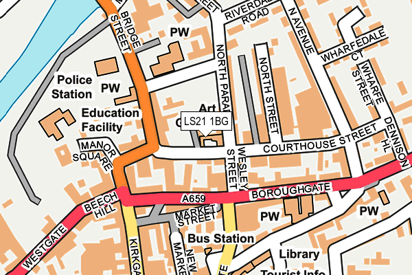 LS21 1BG map - OS OpenMap – Local (Ordnance Survey)