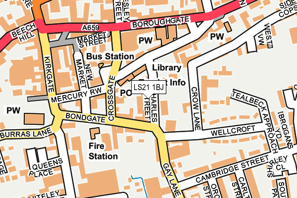LS21 1BJ map - OS OpenMap – Local (Ordnance Survey)