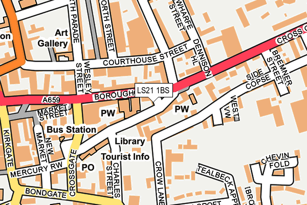 LS21 1BS map - OS OpenMap – Local (Ordnance Survey)
