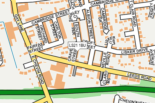 LS21 1BU map - OS OpenMap – Local (Ordnance Survey)