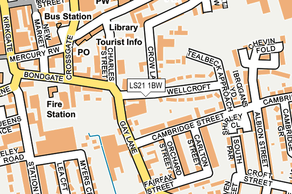 LS21 1BW map - OS OpenMap – Local (Ordnance Survey)