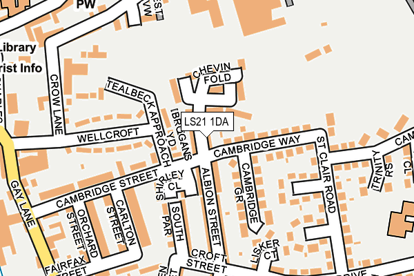 LS21 1DA map - OS OpenMap – Local (Ordnance Survey)