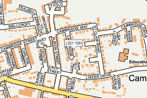 LS21 1DH map - OS OpenMap – Local (Ordnance Survey)