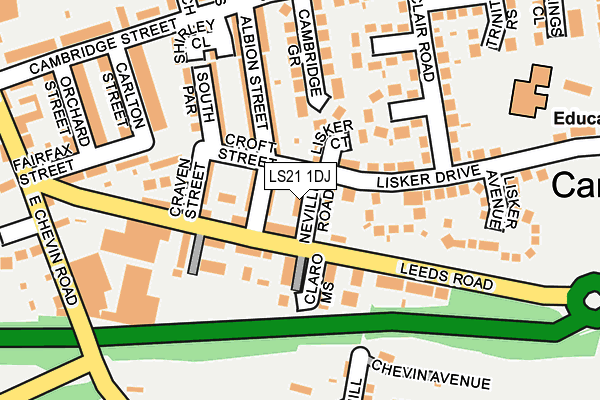 LS21 1DJ map - OS OpenMap – Local (Ordnance Survey)