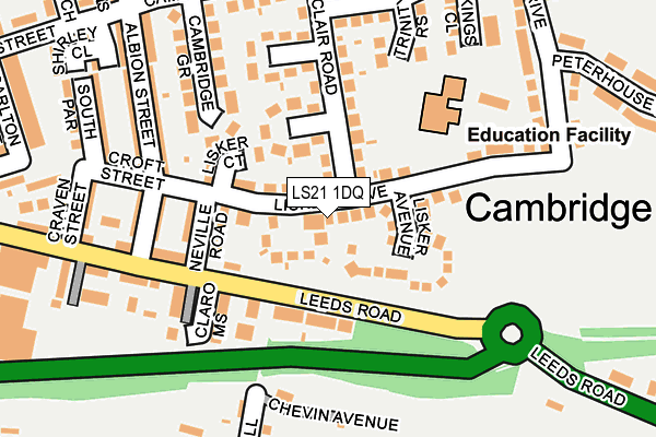 LS21 1DQ map - OS OpenMap – Local (Ordnance Survey)