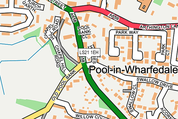 LS21 1EH map - OS OpenMap – Local (Ordnance Survey)