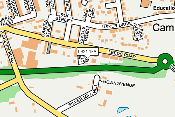 LS21 1FA map - OS OpenMap – Local (Ordnance Survey)