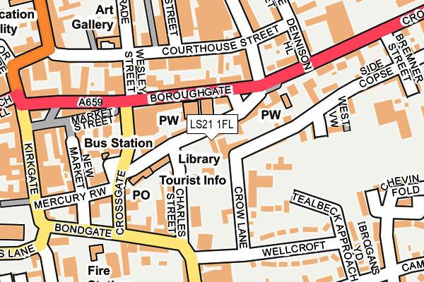 LS21 1FL map - OS OpenMap – Local (Ordnance Survey)