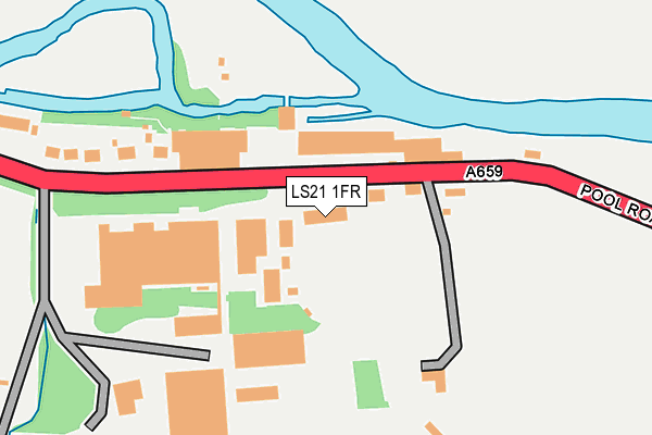 LS21 1FR map - OS OpenMap – Local (Ordnance Survey)