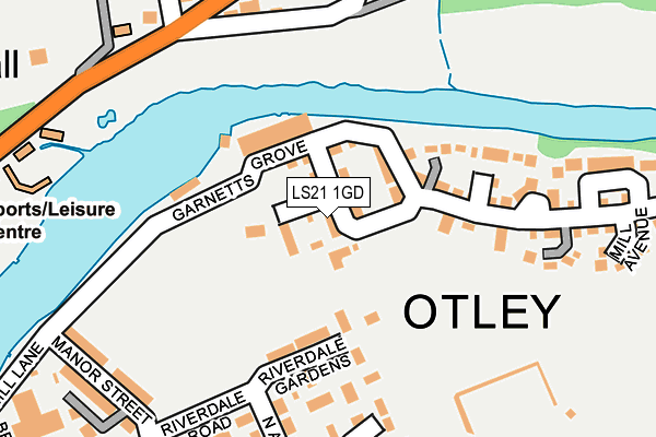 LS21 1GD map - OS OpenMap – Local (Ordnance Survey)