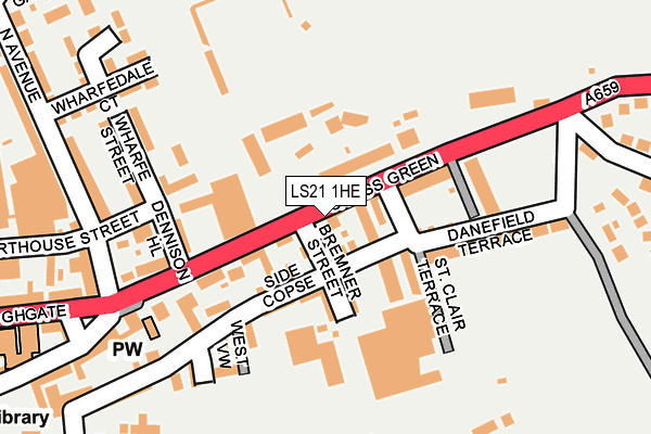 LS21 1HE map - OS OpenMap – Local (Ordnance Survey)