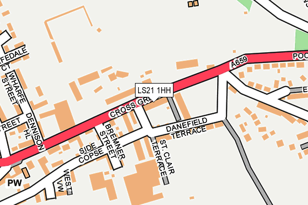 LS21 1HH map - OS OpenMap – Local (Ordnance Survey)