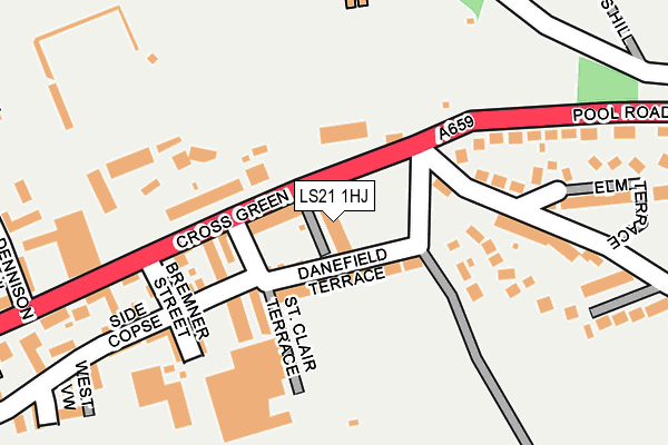LS21 1HJ map - OS OpenMap – Local (Ordnance Survey)