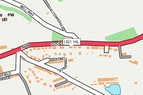 LS21 1HL map - OS OpenMap – Local (Ordnance Survey)