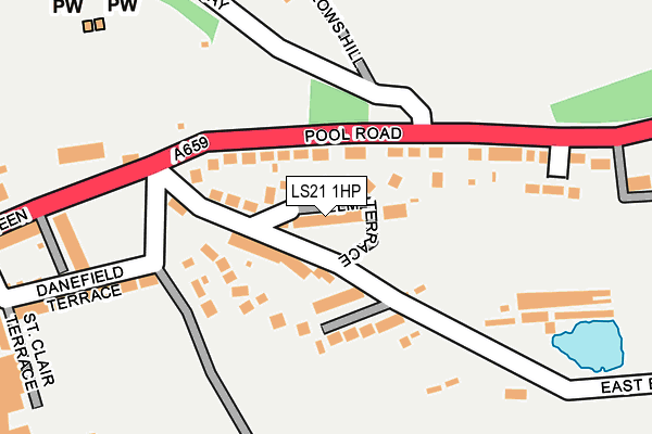 LS21 1HP map - OS OpenMap – Local (Ordnance Survey)