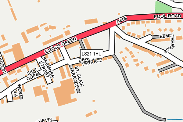 LS21 1HU map - OS OpenMap – Local (Ordnance Survey)