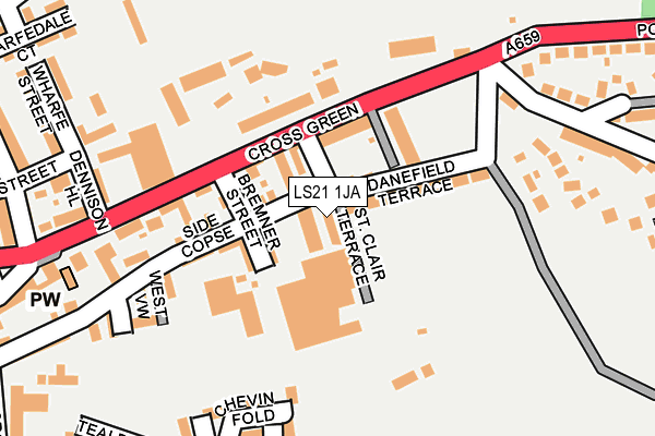 LS21 1JA map - OS OpenMap – Local (Ordnance Survey)