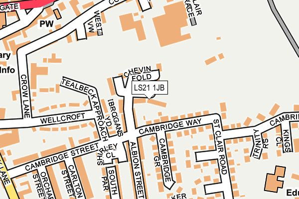 LS21 1JB map - OS OpenMap – Local (Ordnance Survey)
