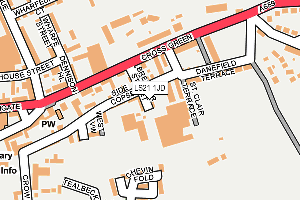 LS21 1JD map - OS OpenMap – Local (Ordnance Survey)