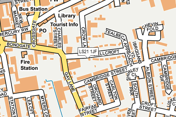 LS21 1JF map - OS OpenMap – Local (Ordnance Survey)