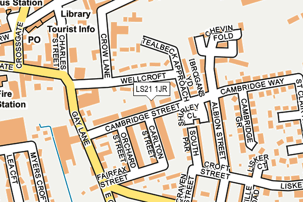 LS21 1JR map - OS OpenMap – Local (Ordnance Survey)