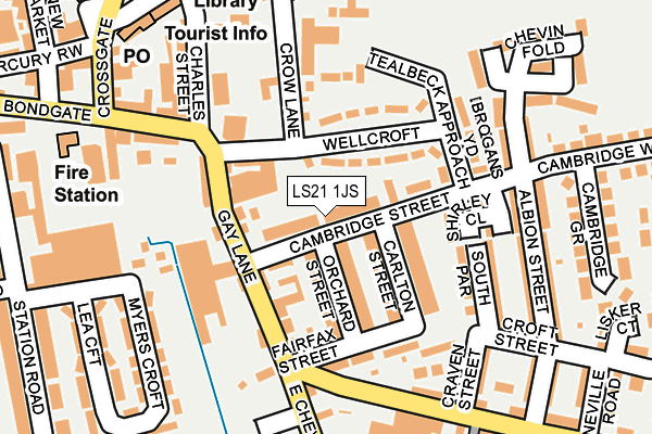 LS21 1JS map - OS OpenMap – Local (Ordnance Survey)