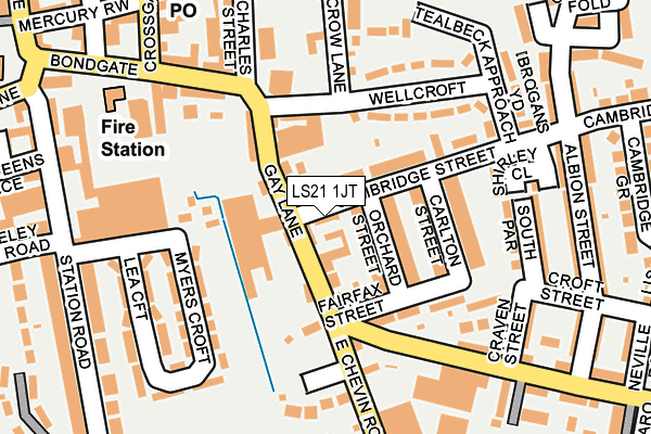 LS21 1JT map - OS OpenMap – Local (Ordnance Survey)